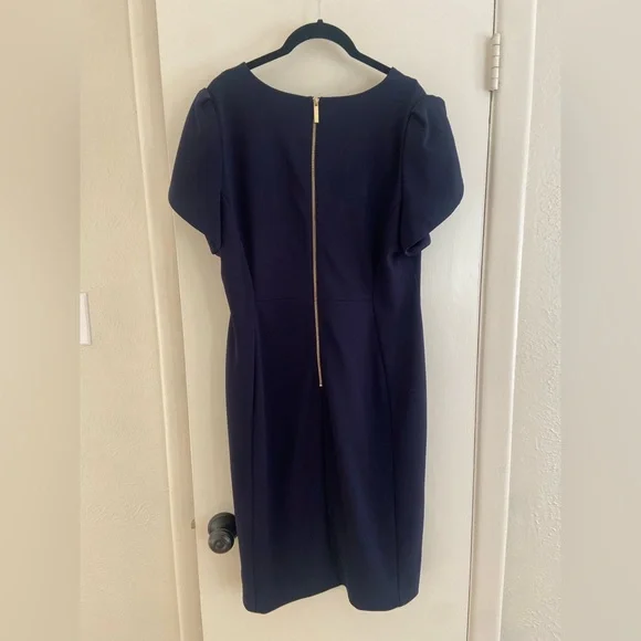 Calvin Klein Size 16 Tulip-Sleeve Sheath Dress - Picture 2 of 5